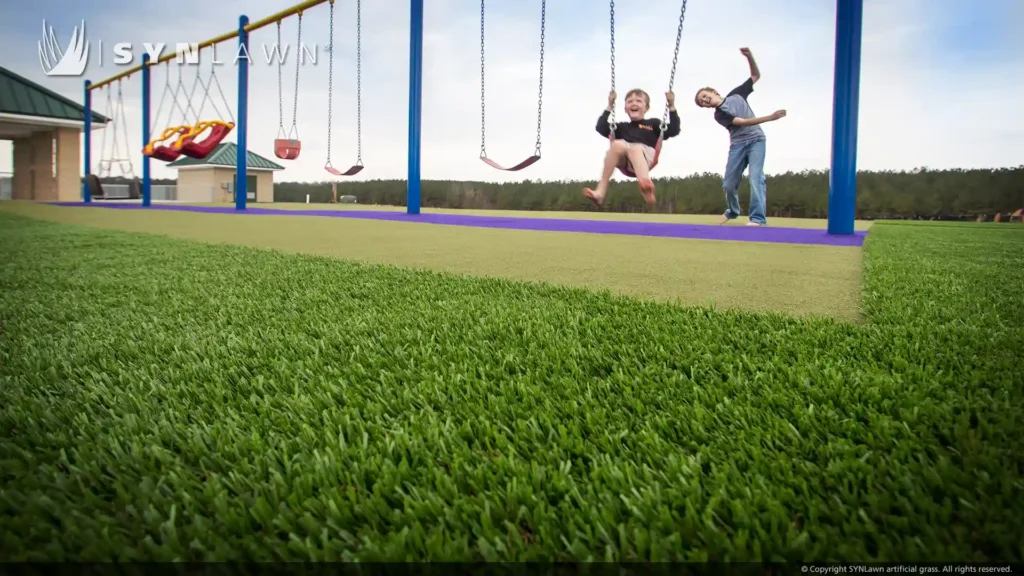 Artificial grass playground