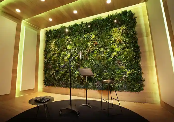 Artificial green wall in Omaha, NE