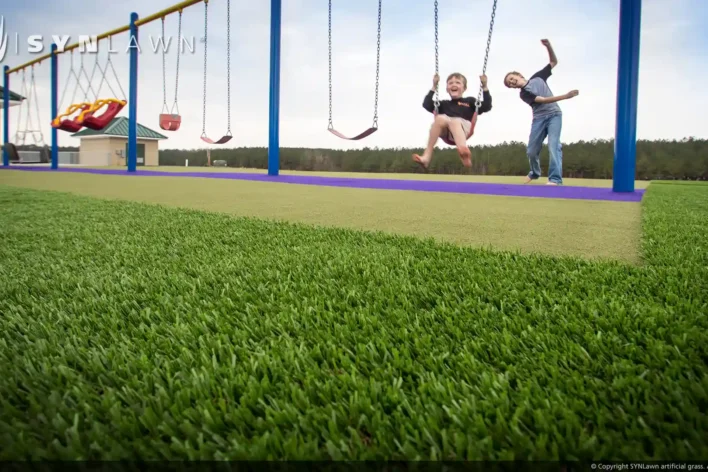 Artificial grass playground
