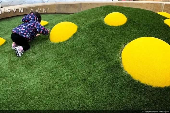 Artificial grass playground