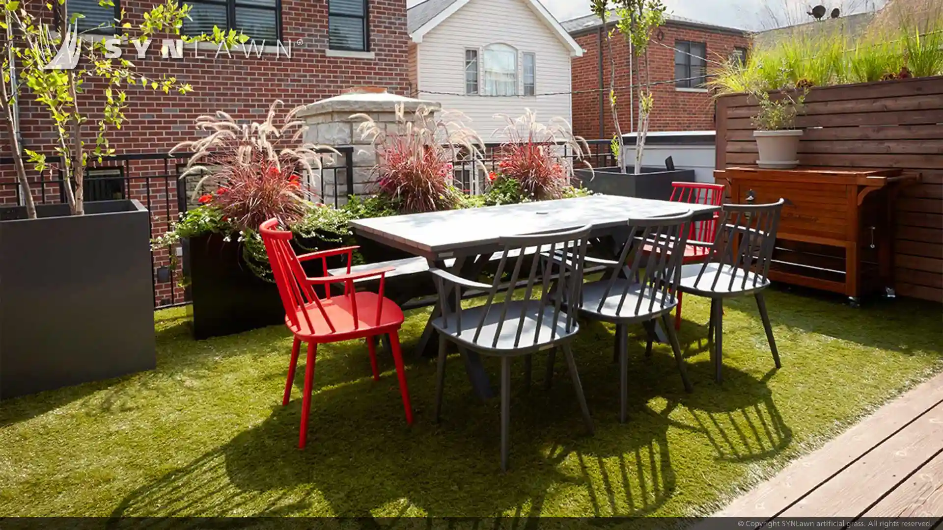 Artificial grass patio from SYNLawn