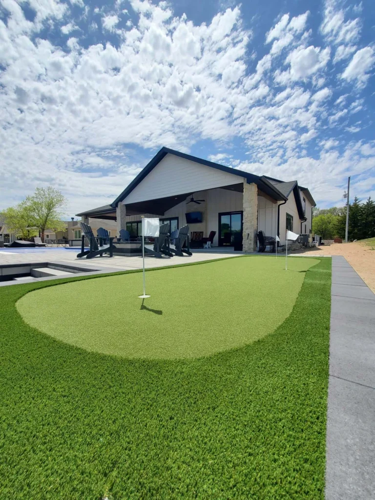 backyard putting green in Omaha, NE