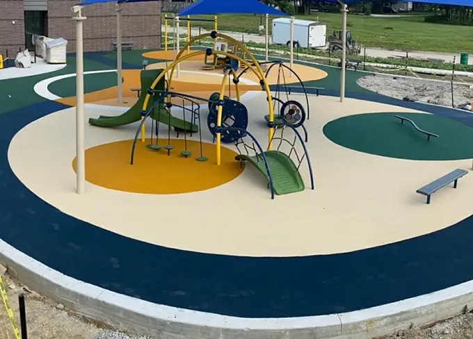Poured in place playground from Eagle Eye Turf