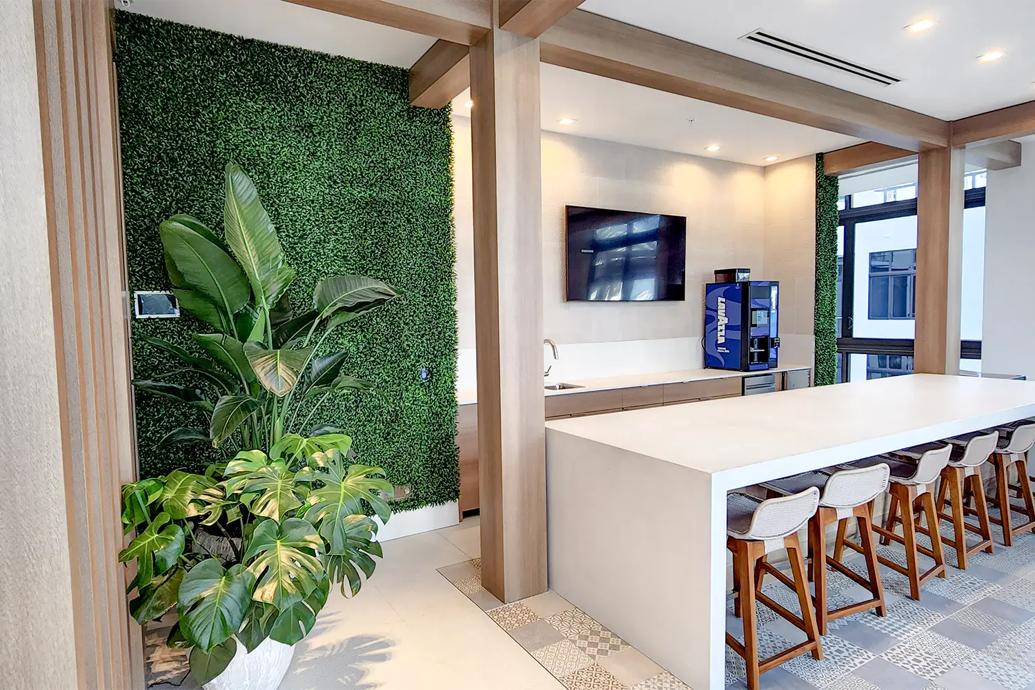 Artificial green wall in Omaha, NE