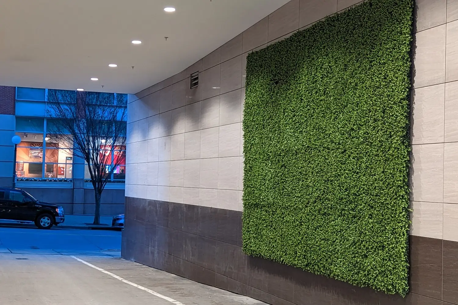 Artificial green wall in Omaha, NE