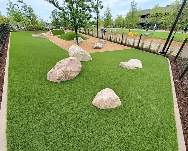 Eagle eye pet turf installation in Omaha, NE